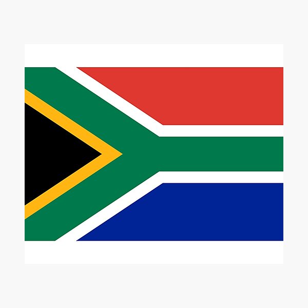 South africa flag photographic print for sale by deanworld