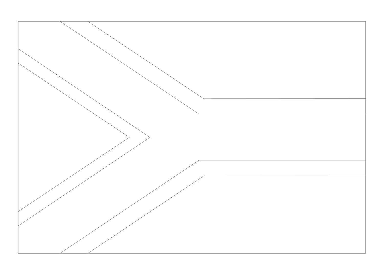 South african flag coloring page