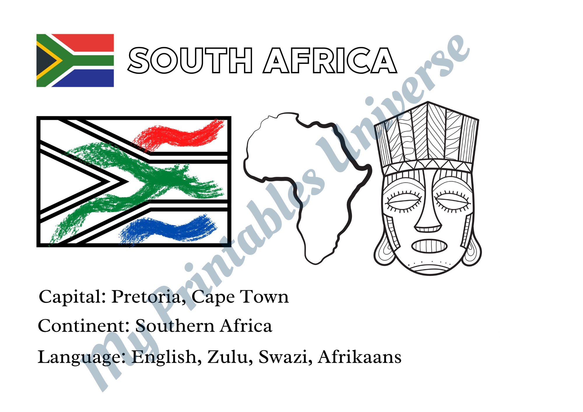 Coloring pages learn world capitals and flags countries