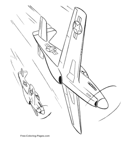 Airplane coloring pages