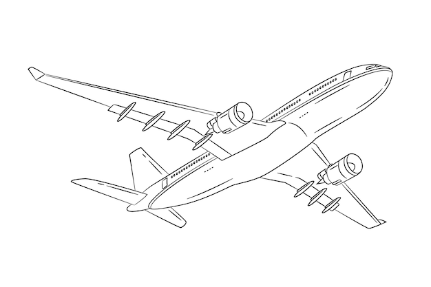 Airplane coloring page images