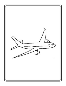 Airplane coloring pages for kids printable digital download tpt