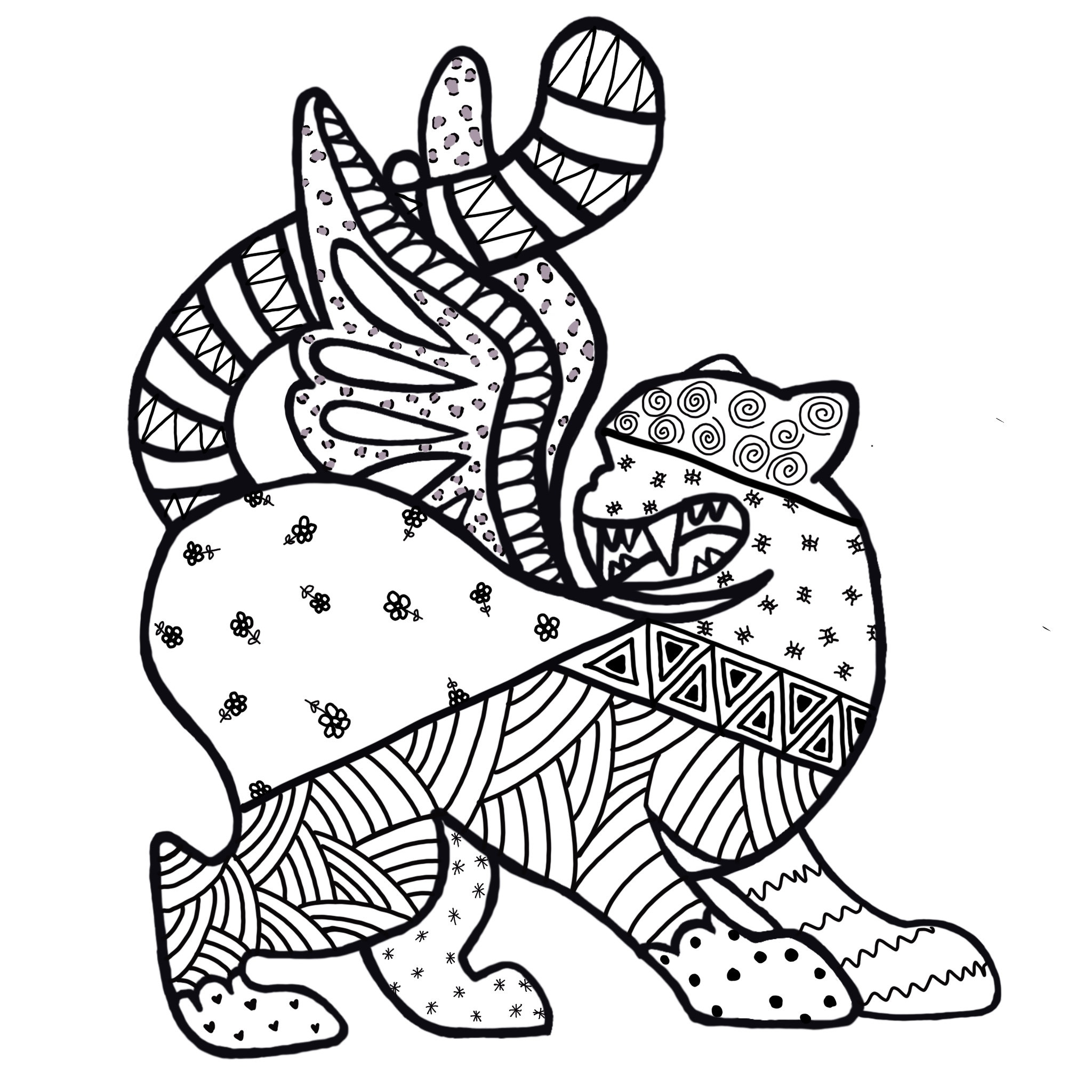 Alebrijes coloring sheet