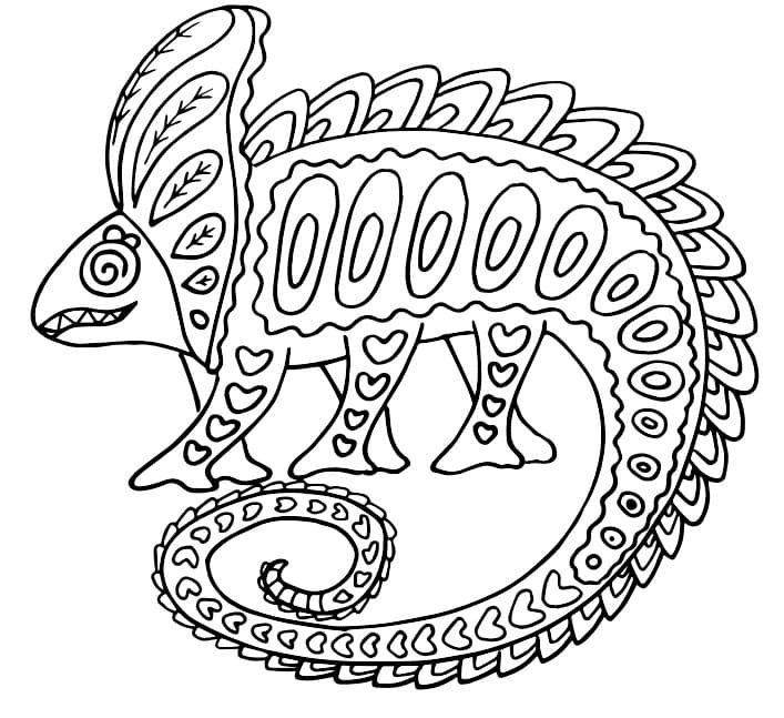 Chameleon coloring pages