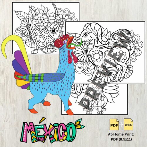 Alebrijes coloring pages a journey into the world of mexican folk art made by teachers