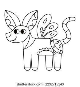 Isolated outline dog alebrije icon vector stock vector royalty free
