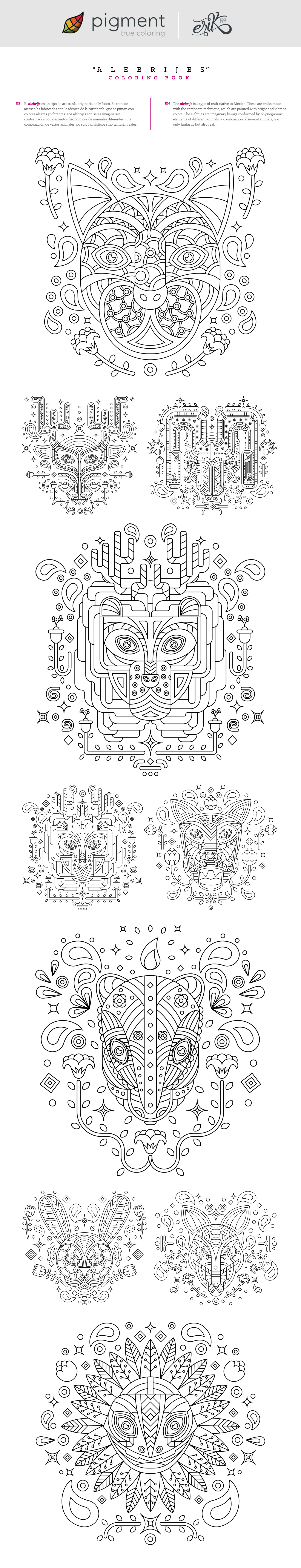 Alebrijes coloring book