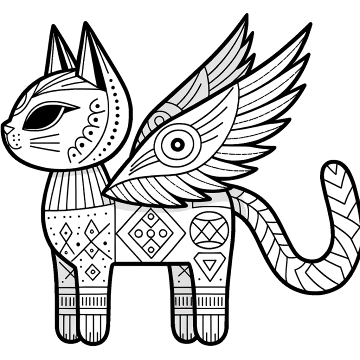 Alebrijes gatunos para colorear el dãa de muertos â imagenes educativas