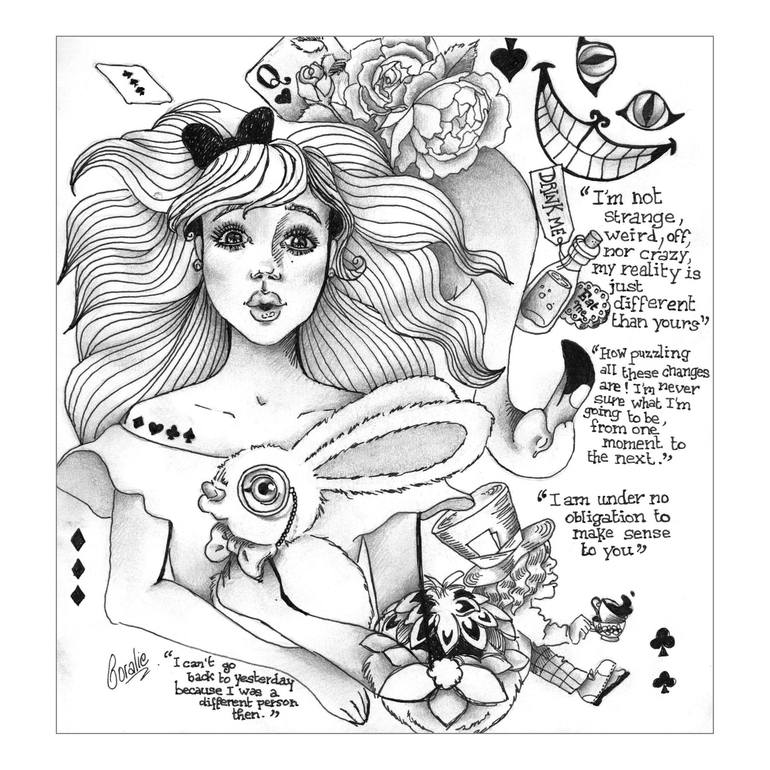 Alice in wonderland drawing by coralie pimenta saatchi art