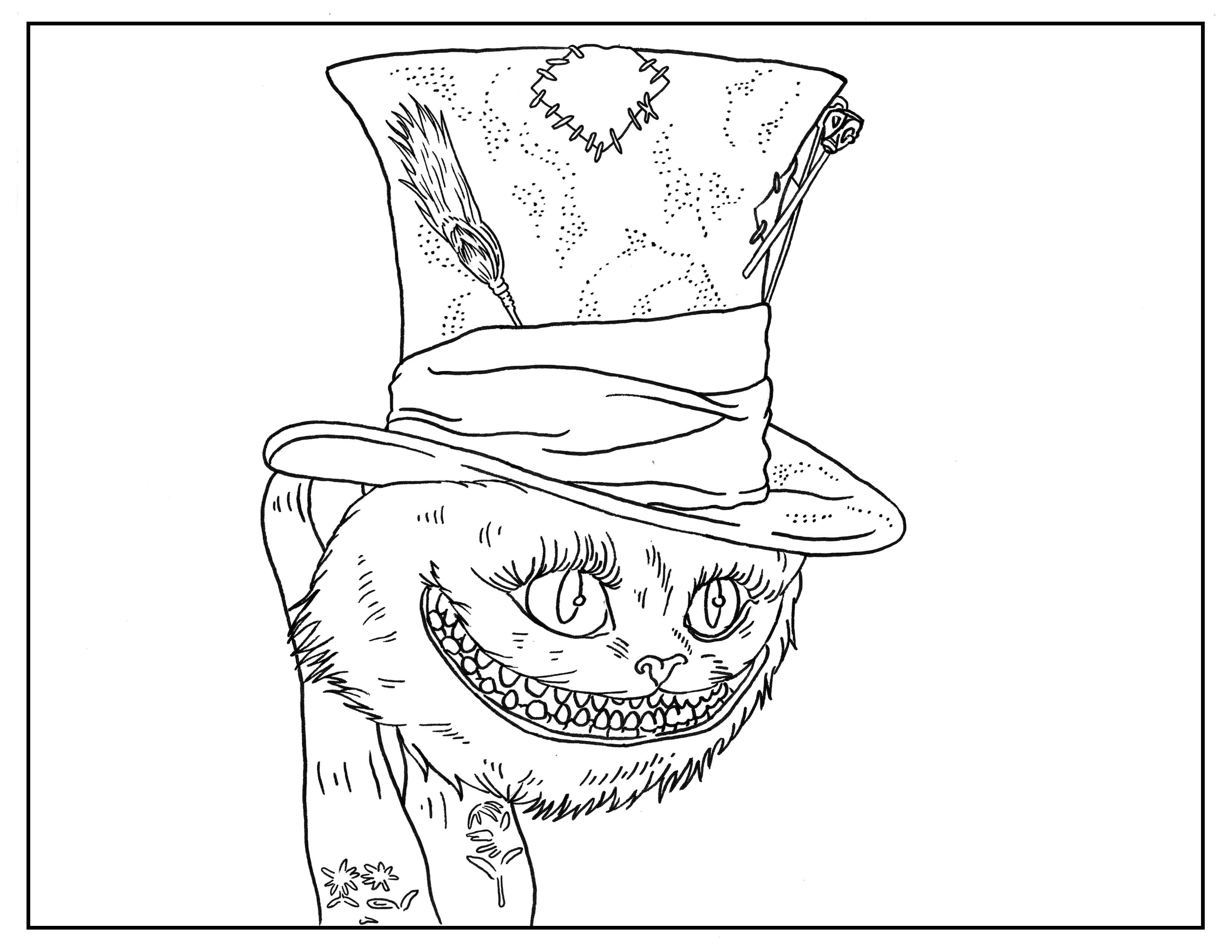 Tim burton adult coloring book pages printables