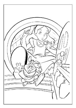 Experience the magic of alice in wonderland with printable coloring pages p