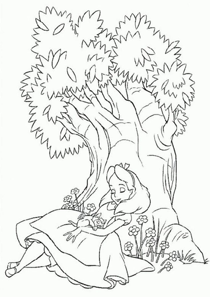 Free easy to print alice in wonderland coloring pages alice in wonderland drawings disney coloring pages cartoon coloring pages