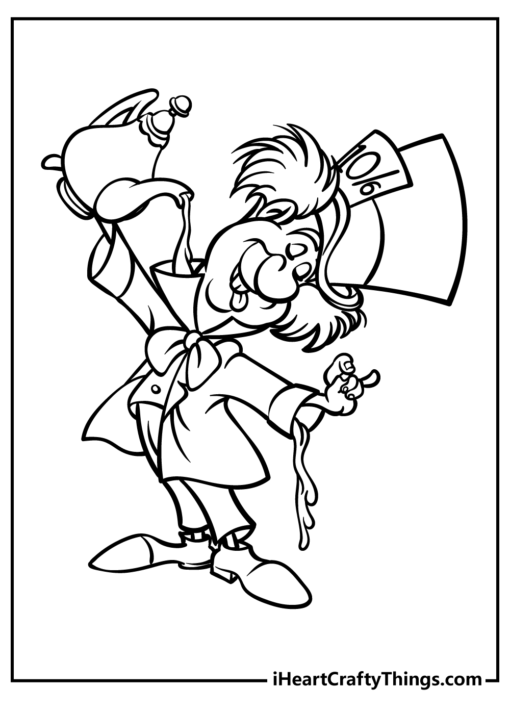 Alice in wonderland coloring pages free printables