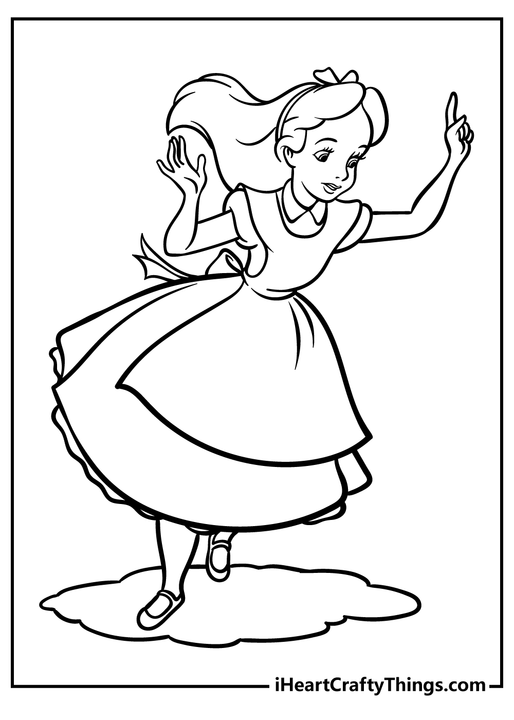 Alice in wonderland coloring pages free printables