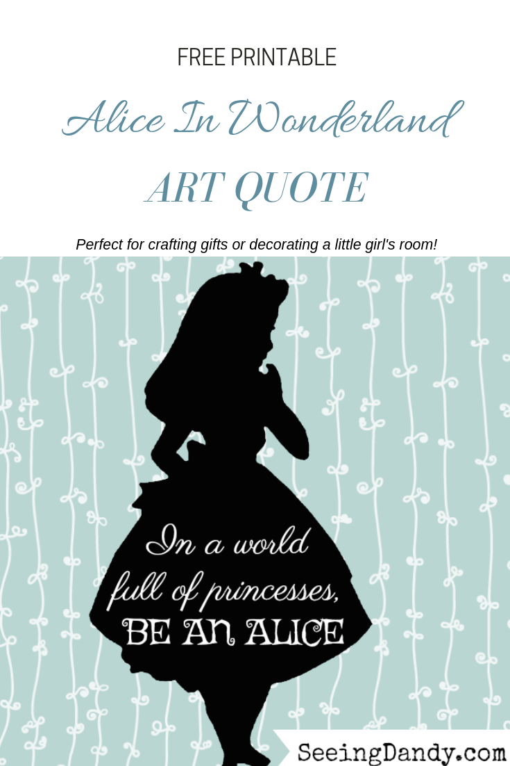 Free disney inspired alice in wonderland printables