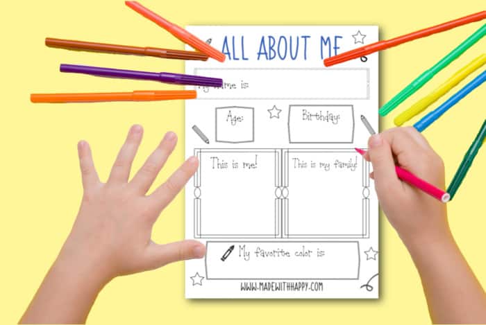 All about me printable