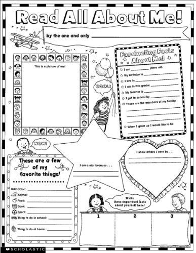 Coloring pages with words all about me poster learning poster about me poster