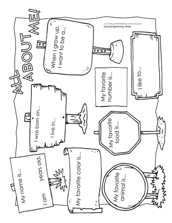 All about me worksheet â tims printables