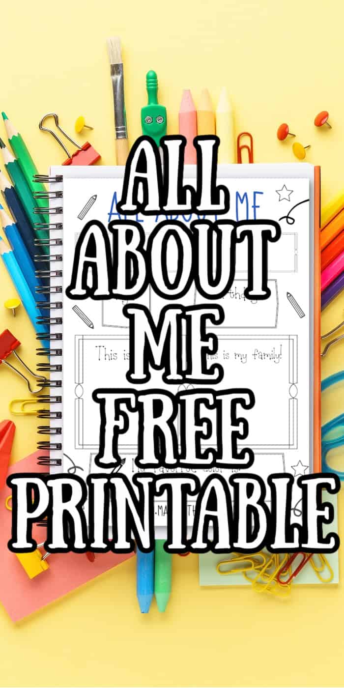 All about me printable