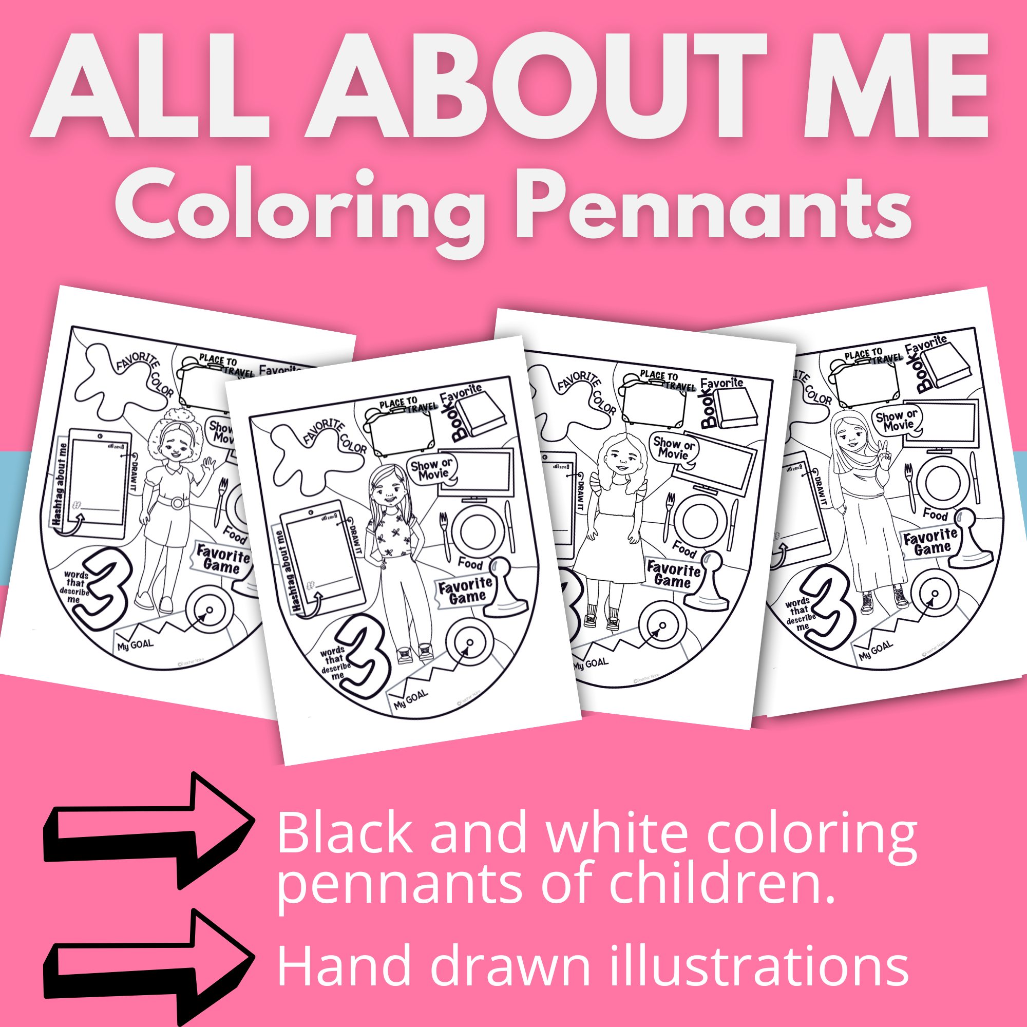 All about me coloring pages â teacher noire