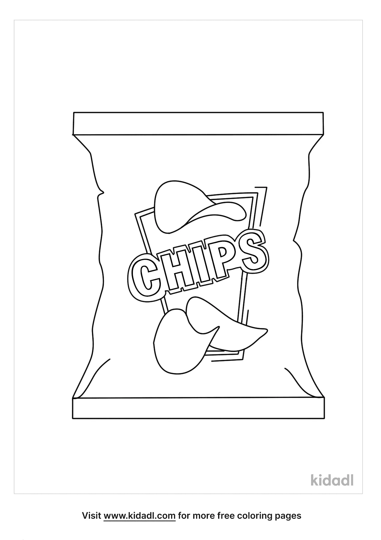 Free chip bag coloring page coloring page printables