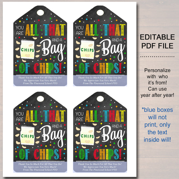 All that and a bag of chips appreciation gift printable tag â printables
