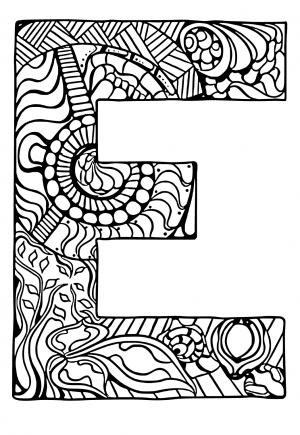Free printable alphabet coloring pages for adults and kids