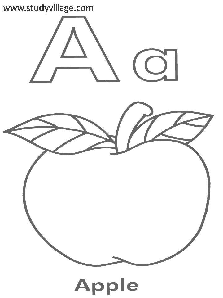 A to z alphabets coloring page