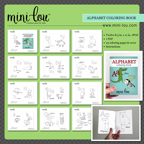 Alphabet coloring book printable