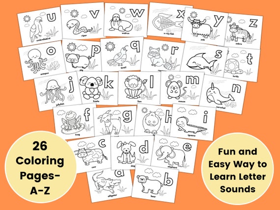 Cute alphabet coloring pages abc poster abc coloring