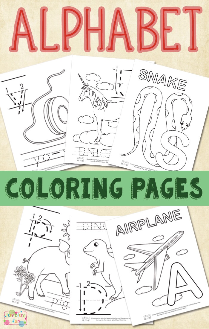 Alphabet coloring pages