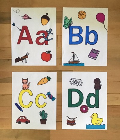 Alphabet coloring pages