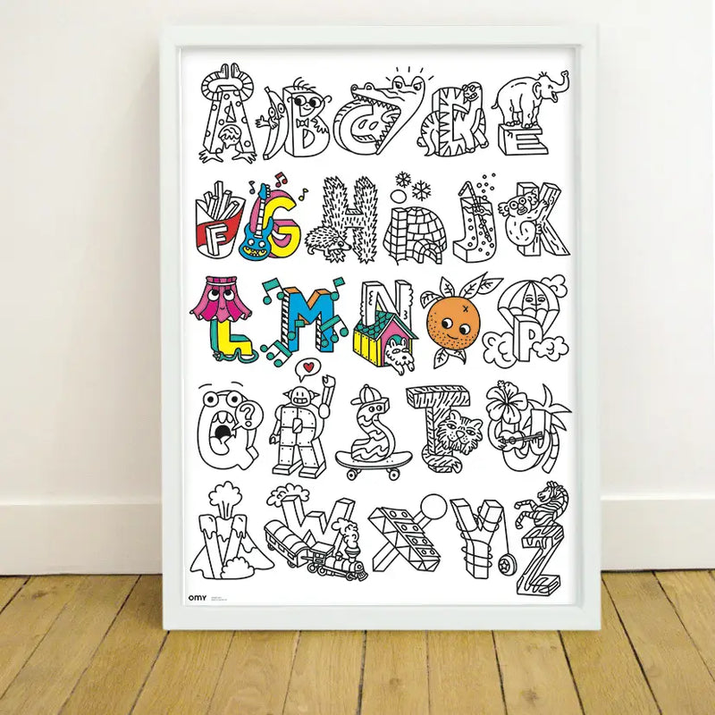 Abc giant coloring poster â
