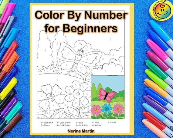 Color by number for beginners printable coloring pages for seniors with alzheimers and dementia