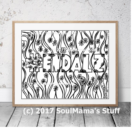 Endalz end alzheimers disease coloring page flowers image digital download adult coloring alzheimers coloring anti