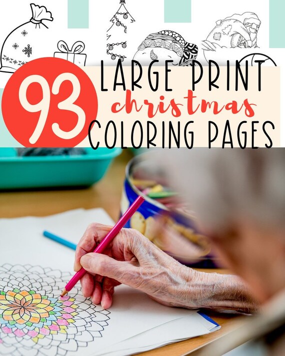 Large print christmas coloring pages for seniors games for seniors activities for seniors dementia activities alzheimers activities download now