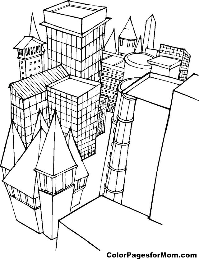Building coloring page