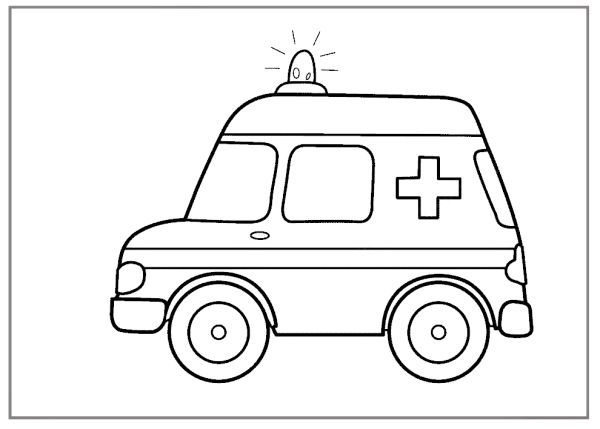 Free ambulance coloring pages printable pdf