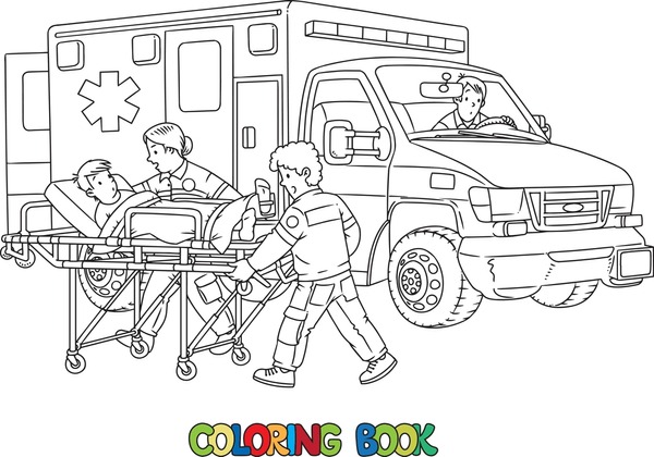 Ambulance coloring page images stock photos d objects vectors