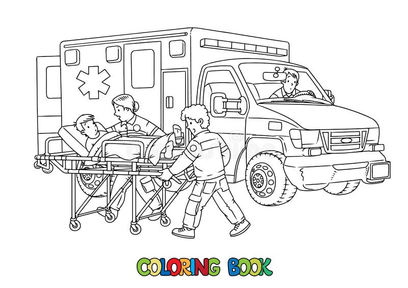 Ambulance coloring stock illustrations â ambulance coloring stock illustrations vectors clipart