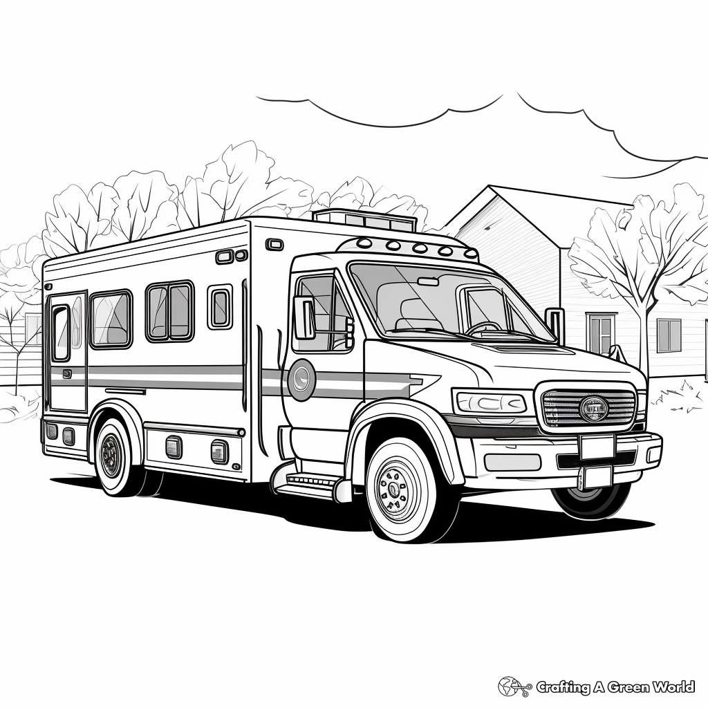 Ambulance coloring pages