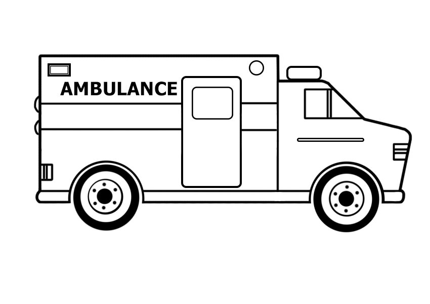 Cars coloring book for ambulance police stock vector