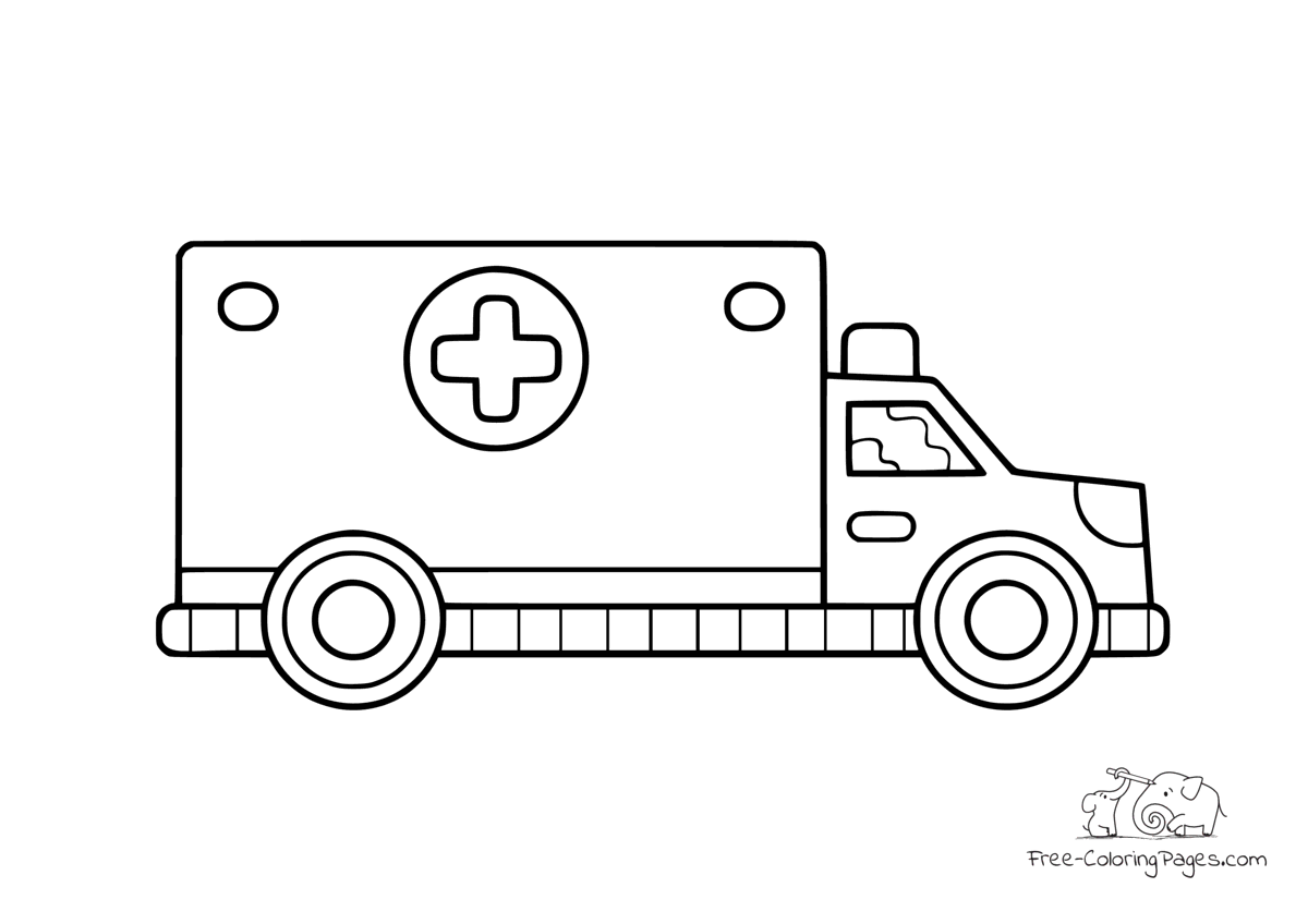 Coloring pages ambulance