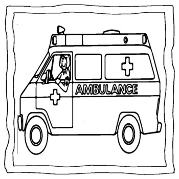 Ambulance coloring book ambulance coloring pages by abdell hida