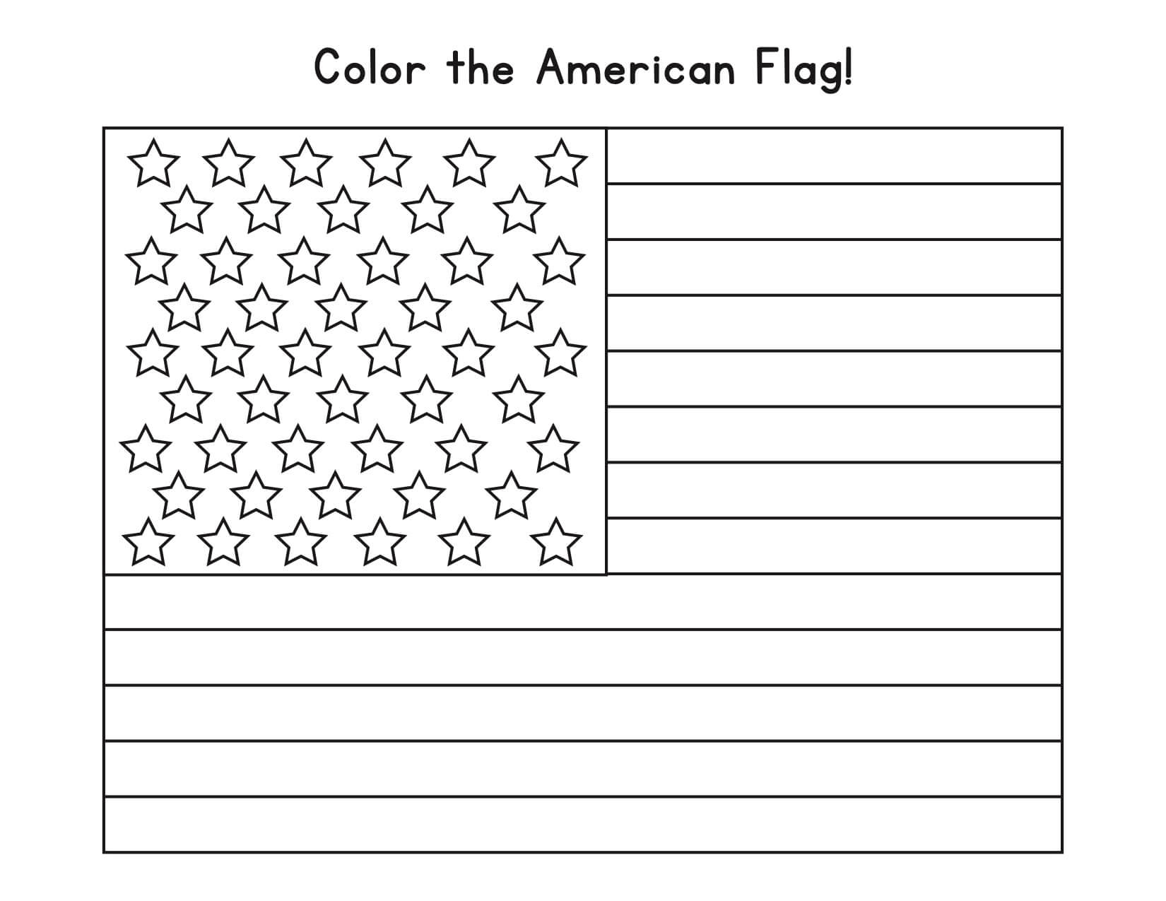 Color the american flag