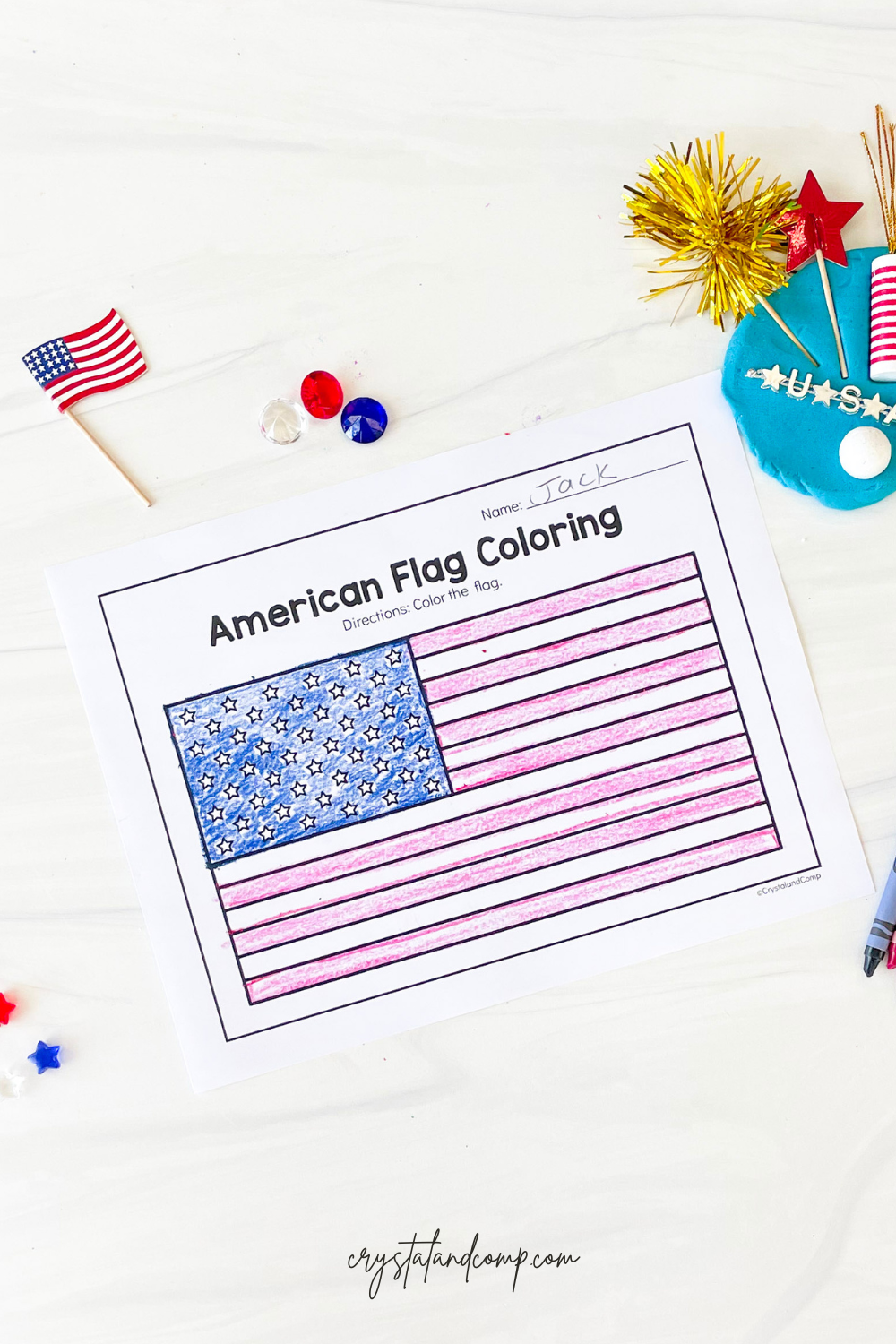 Free american flag worksheets for preschoolers