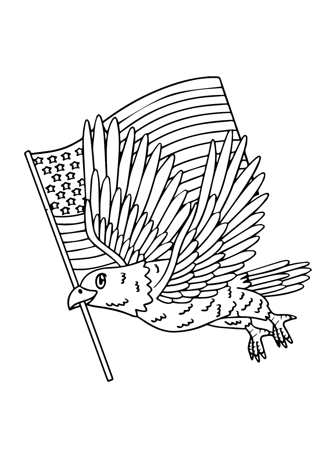 American flag coloring pages printable for free download