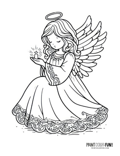 Angel clipart coloring pages plus heavenly crafts activities for your little cherubs at