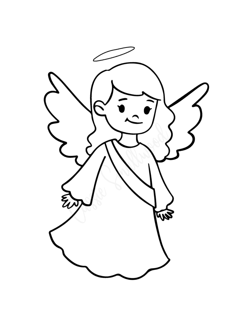 Unbelievably cute angel coloring pages