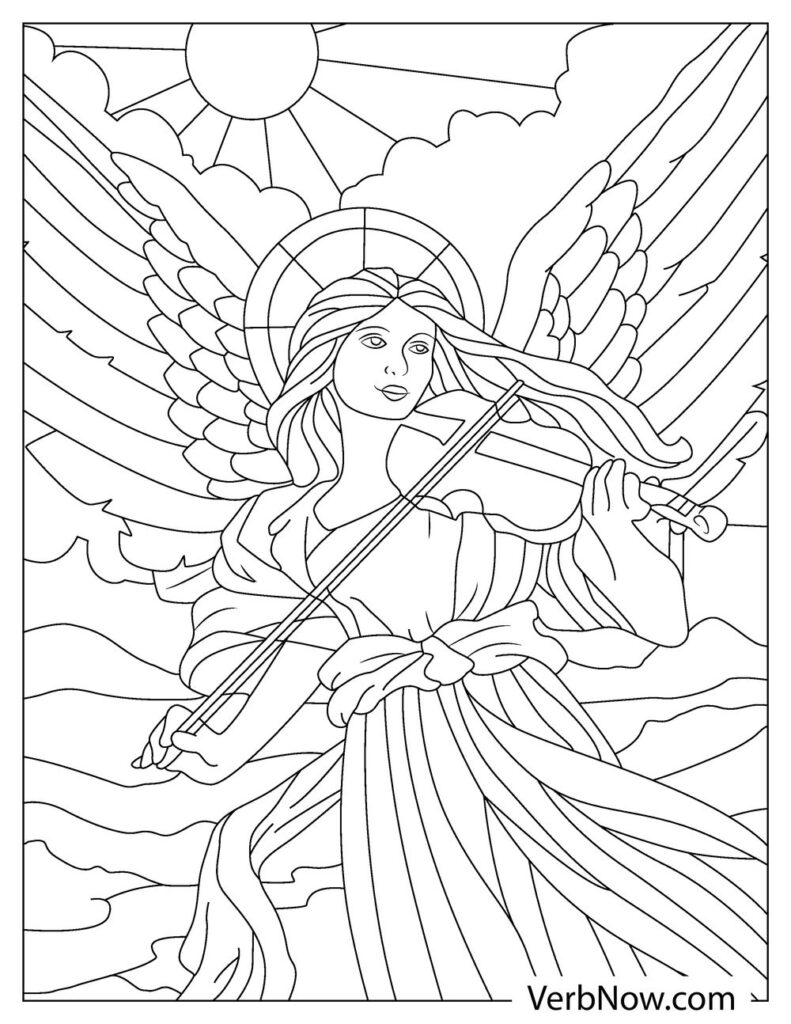 Free angel coloring pages book for download printable pdf
